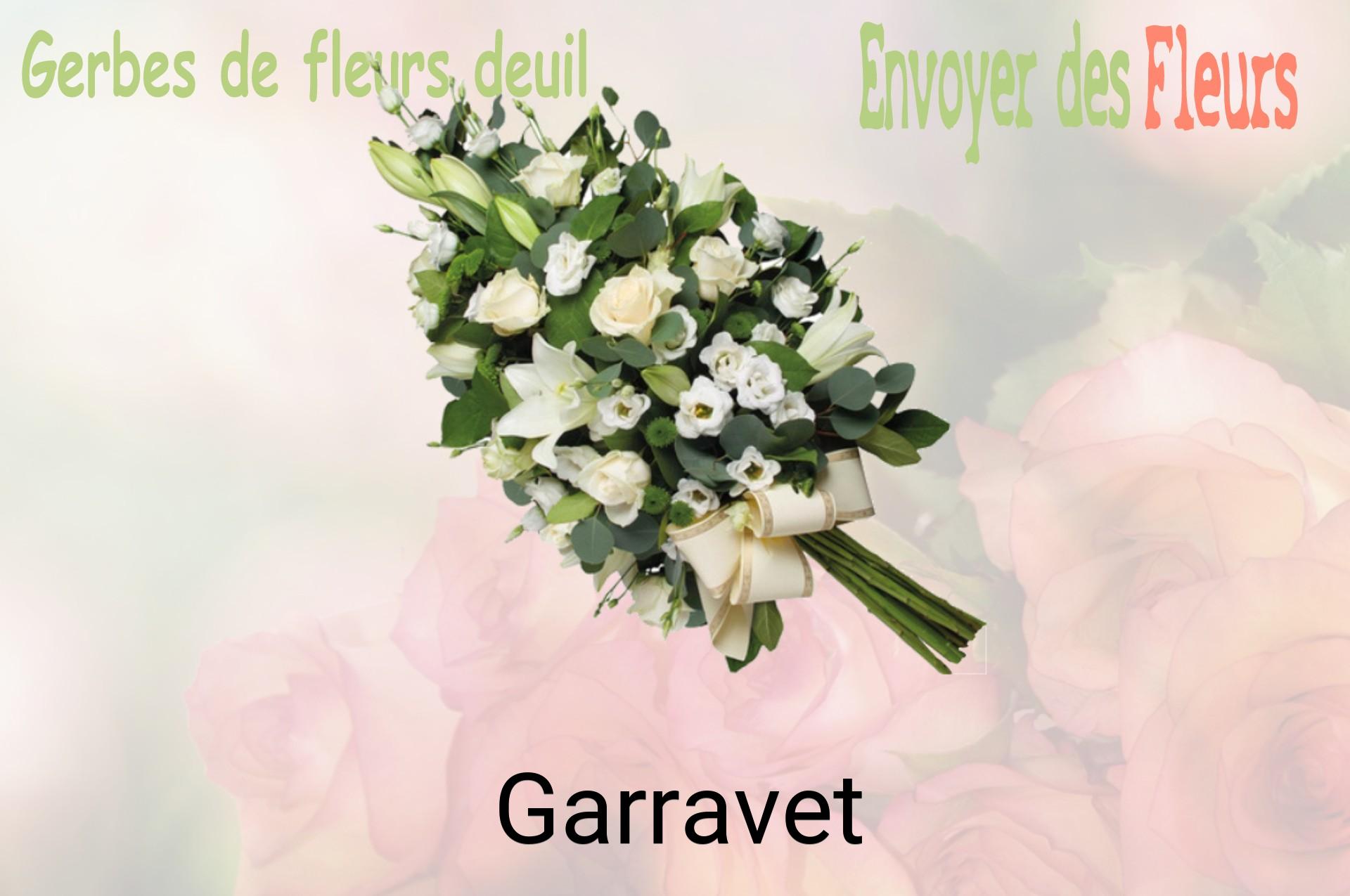 Gerbe de fleurs de deuil livrée à Garravet